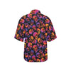 Skull Multicolor Print Design LKS3011 Women's Hawaiian Shirt