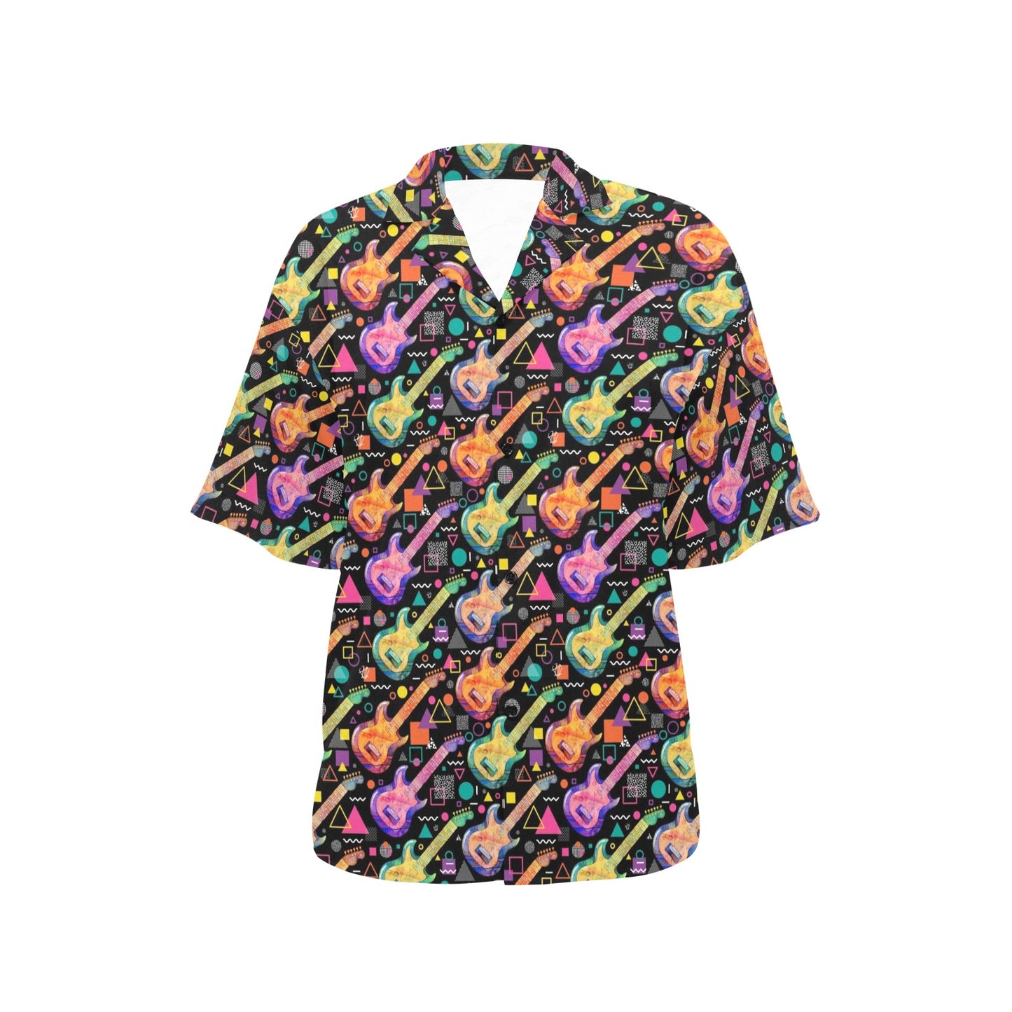 Electric Guitar Print Design LKS403 Women's Hawaiian Shirt