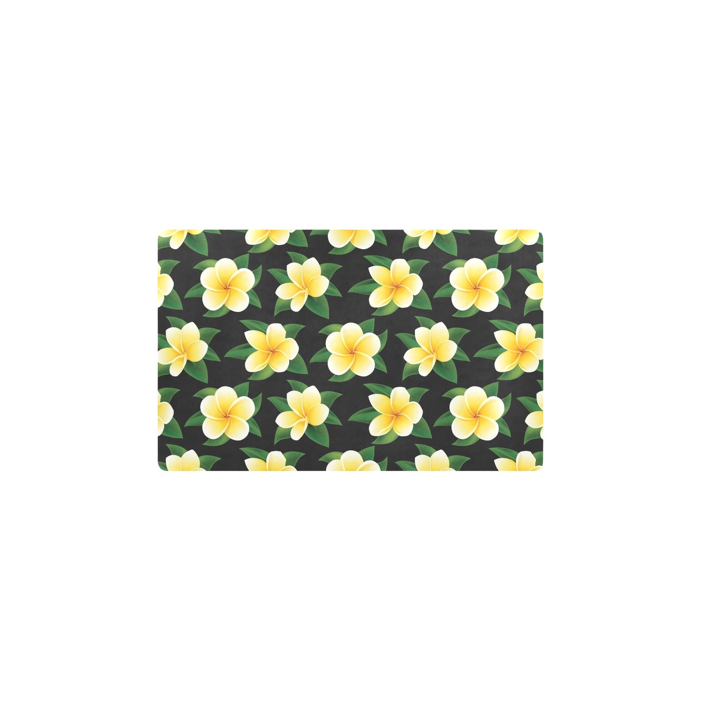 Plumeria Pattern Print Design A03 Kitchen Mat
