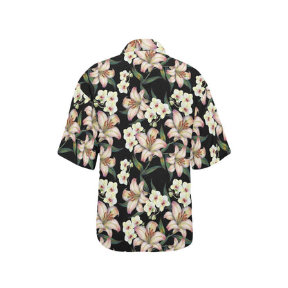 Lily Pattern Print Design LY03 Women's Hawaiian Shirt