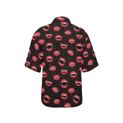 Halloween Pattern Print Design 01 Women's Hawaiian Shirt