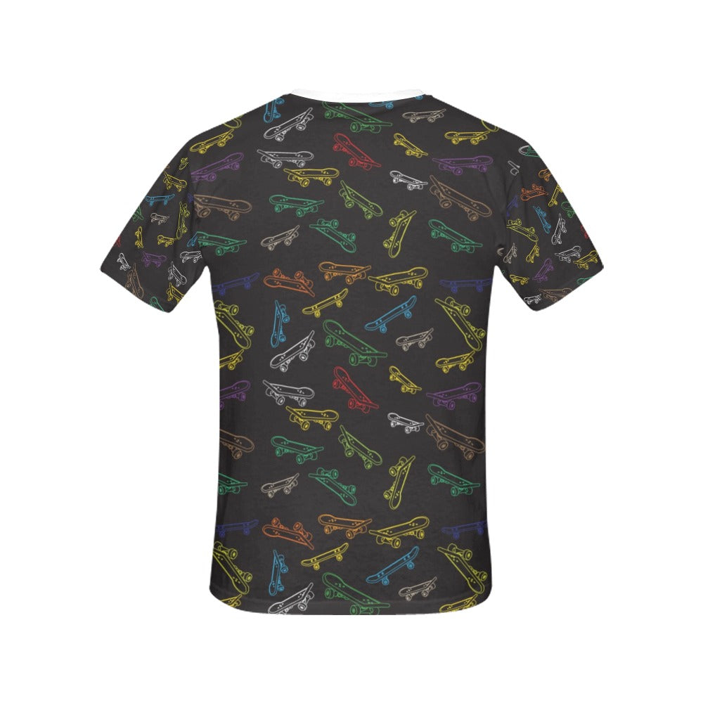 Skateboard Print Design LKS301 Women's  T-shirt