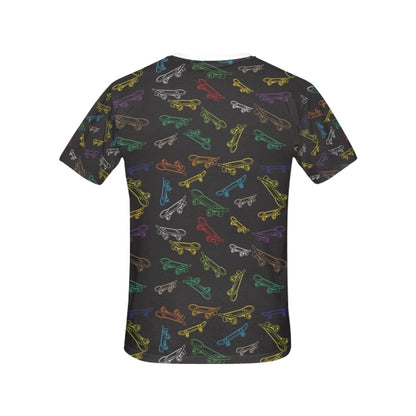 Skateboard Print Design LKS301 Women's  T-shirt
