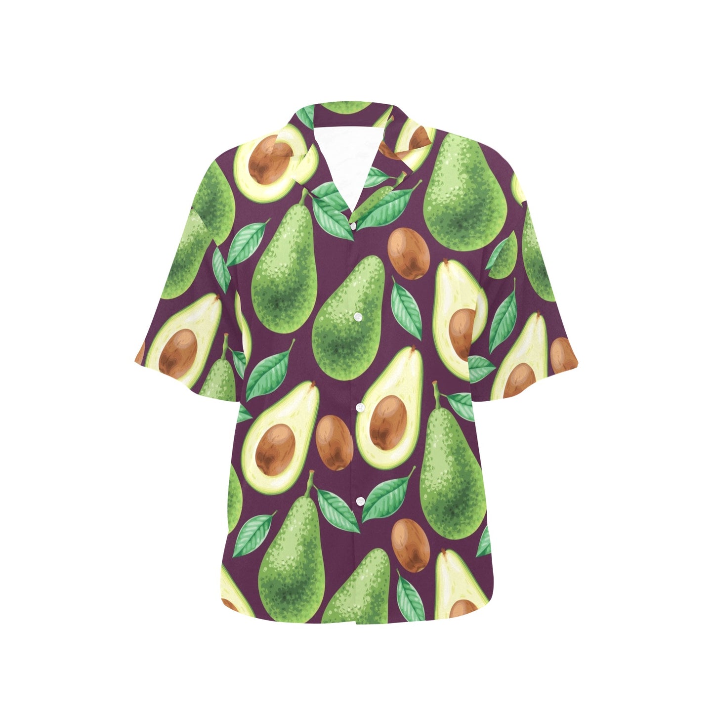 Avocado Pattern Print Design AC08 Women's Hawaiian Shirt