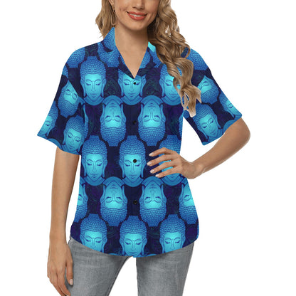 Buddha Head Mandala Women's Hawaiian Shirt