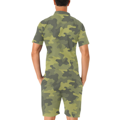 Military Camouflage Pattern Print Design 02 Men's Romper