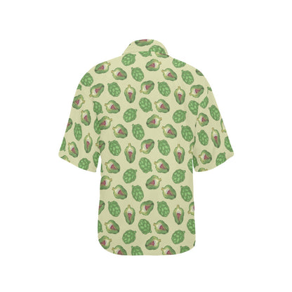 Artichoke Pattern Print Design 03 Women's Hawaiian Shirt