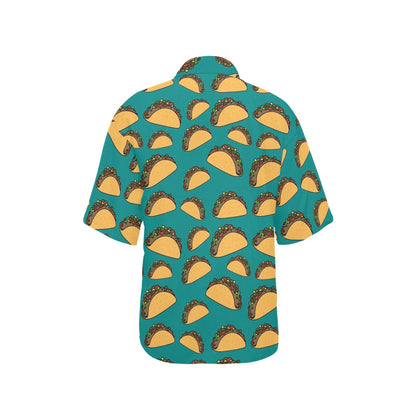 Taco Pattern Print Design TC07 Women's Hawaiian Shirt