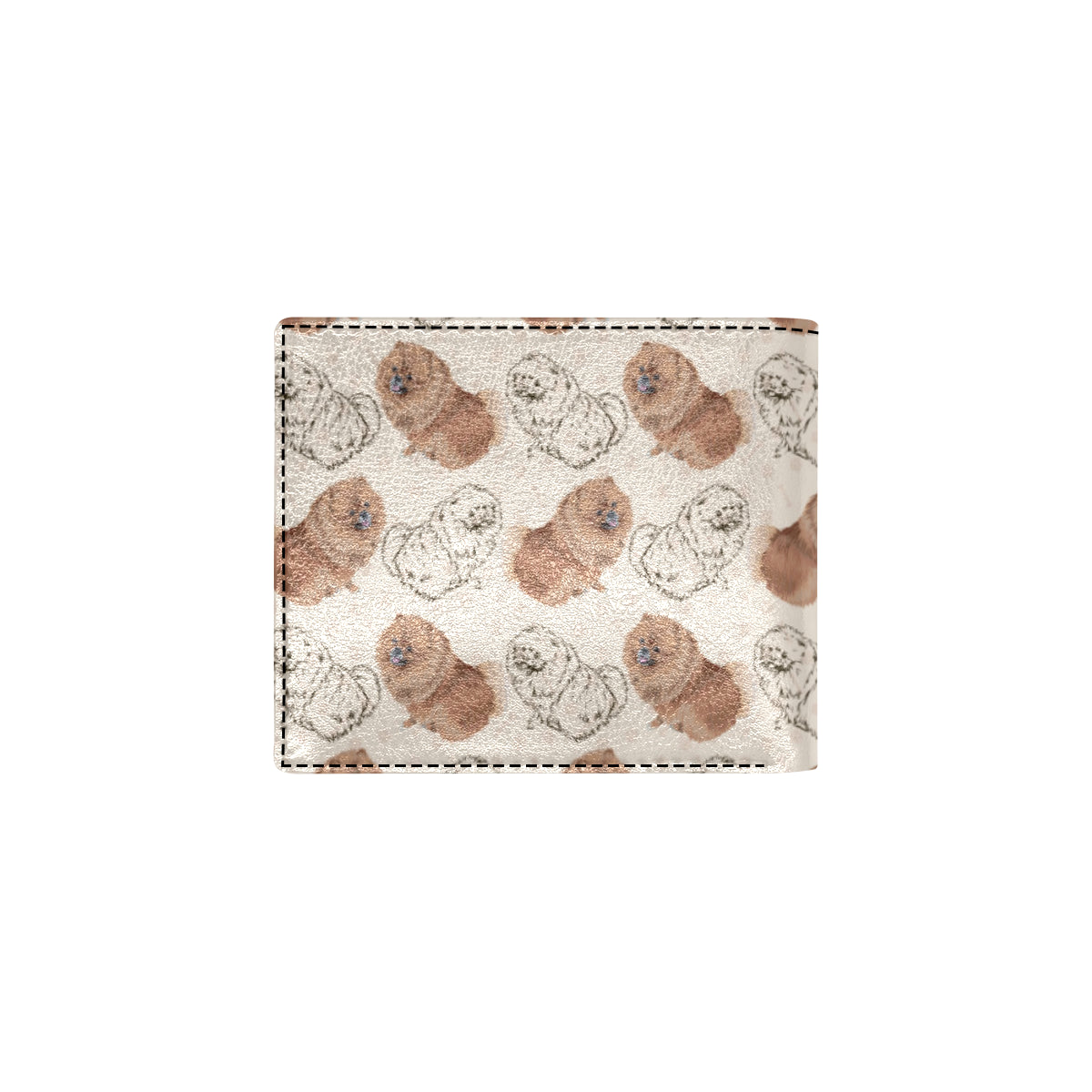 Pomeranians Pattern Print Design A01 Men's ID Card Wallet