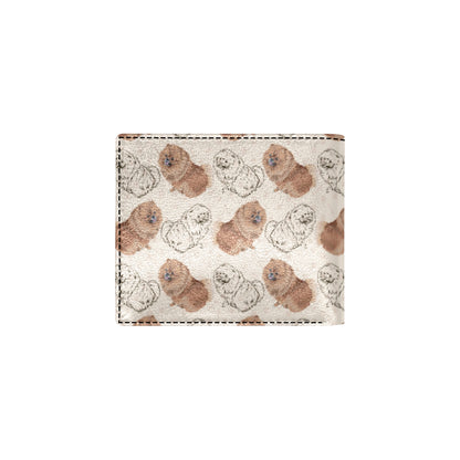 Pomeranians Pattern Print Design A01 Men's ID Card Wallet
