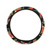 Heliconia Pattern Print Design HL010 Steering Wheel Cover with Elastic Edge