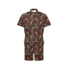 Microphone Skull Rose Pattern Print Design 02 Men's Romper