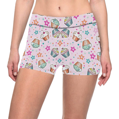 Cupcake Pattern Print Design CP03 Yoga Shorts