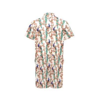 Cherry Blossom Peacock Men's Romper