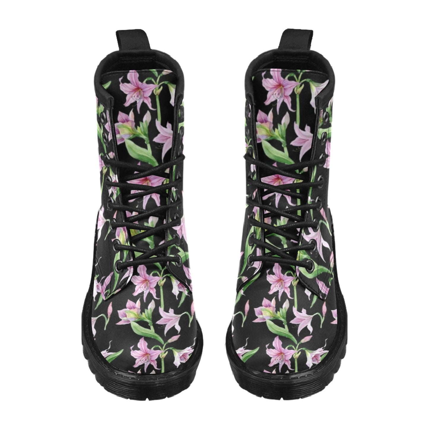 Amaryllis Pattern Print Design AL08 Women's Boots