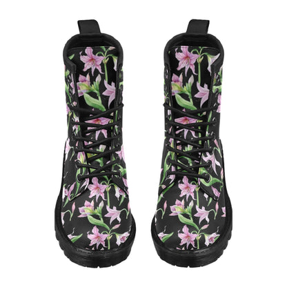 Amaryllis Pattern Print Design AL08 Women's Boots
