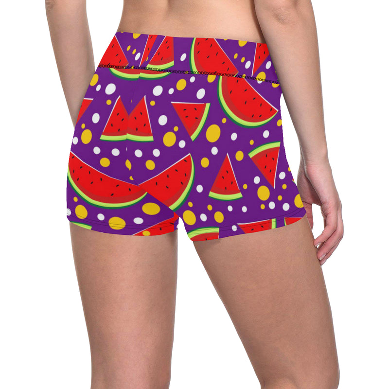 Watermelon Pattern Print Design WM010 Yoga Shorts