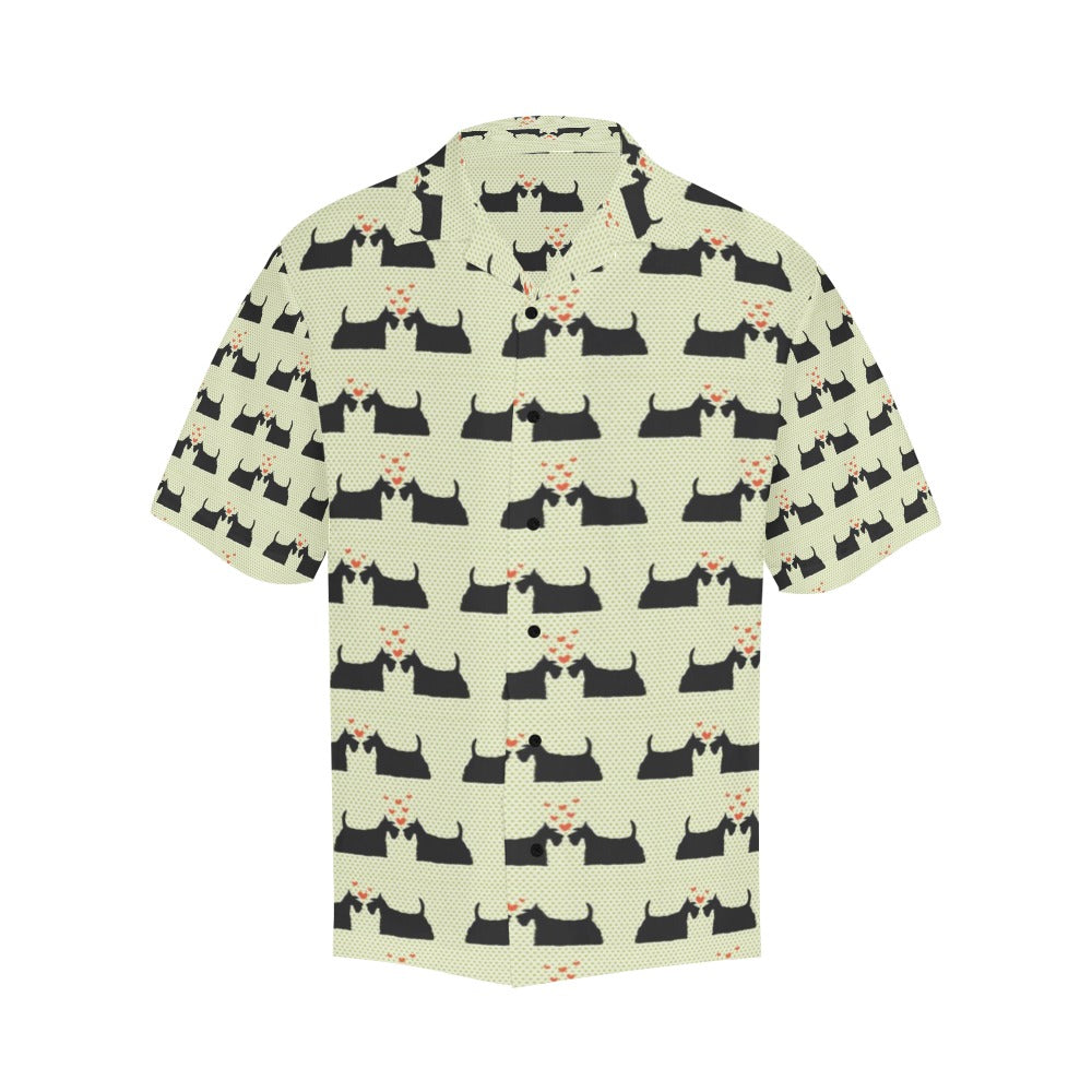Scottish Terriers Print Design LKS304 Men's Hawaiian Shirt