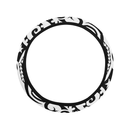 Polynesian Traditional Tribal Steering Wheel Cover with Elastic Edge