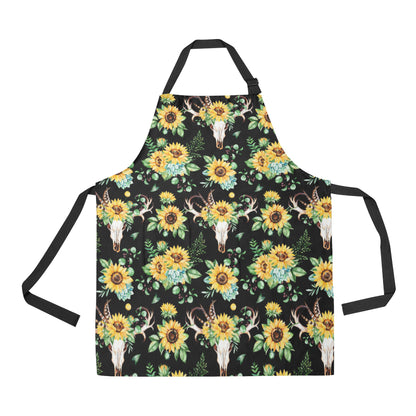 Sunflower Pattern Print Design SF08 Apron with Pocket