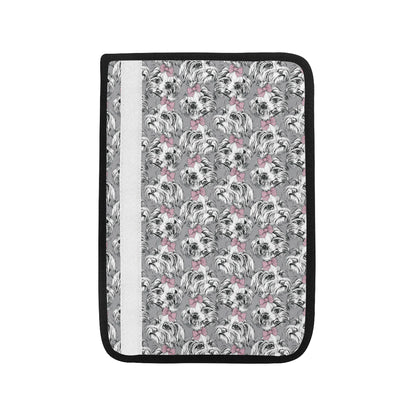 Maltese Pattern Print Design 01 Car Seat Belt Cover