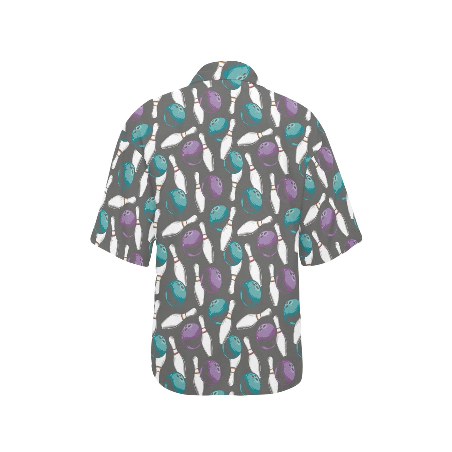 Bowling Pattern Print Design 03 Women's Hawaiian Shirt