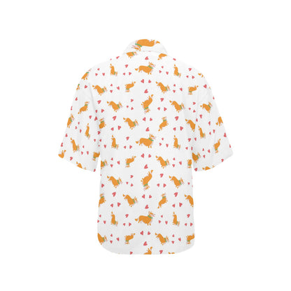 Cardigan Welsh Corgis Pattern Print Design 04 Women's Hawaiian Shirt