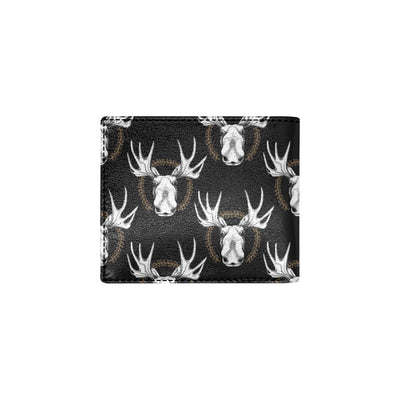 Moose Pattern Print Design 02 Men's ID Card Wallet