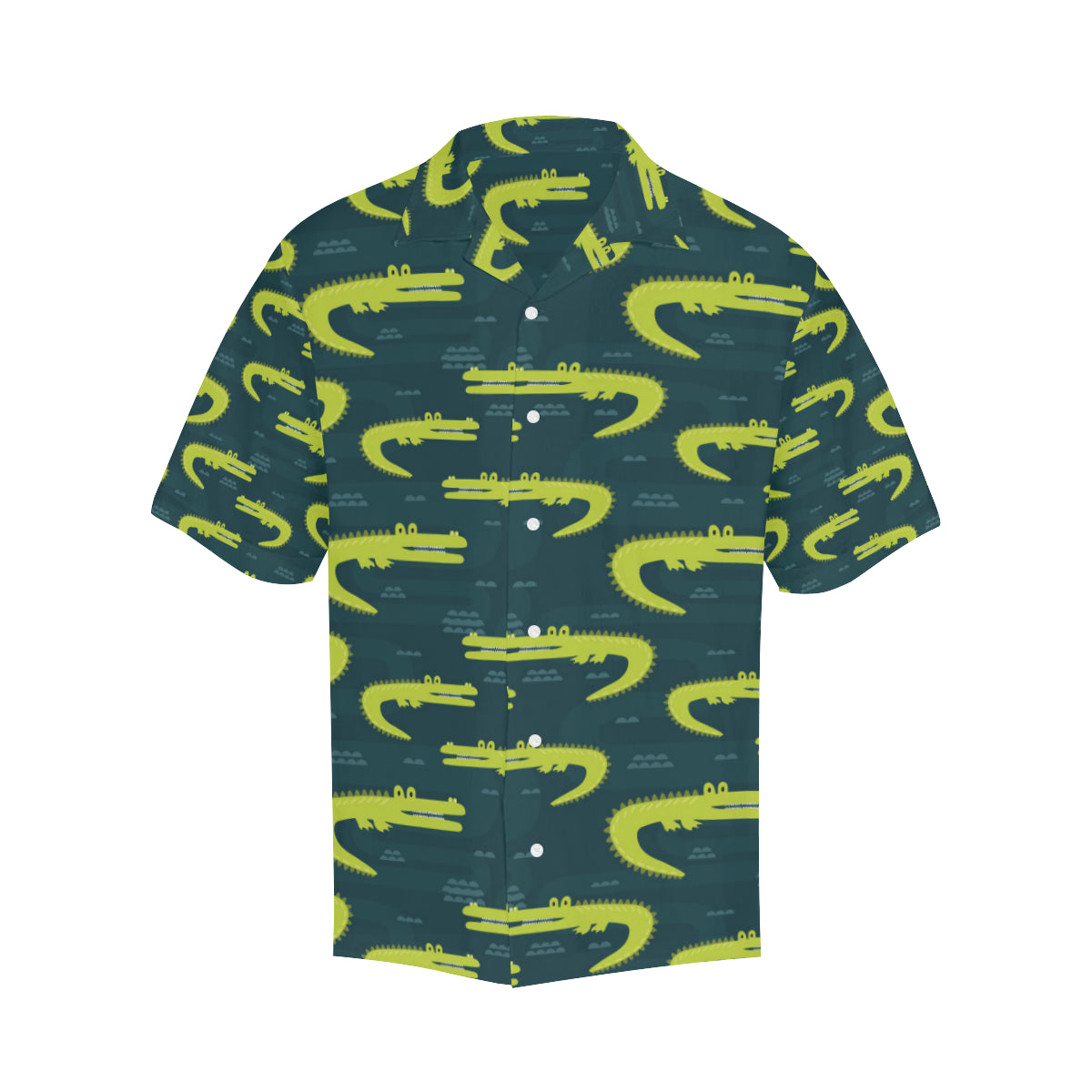 Alligator Pattern Print Design 03 Men's Hawaiian Shirt