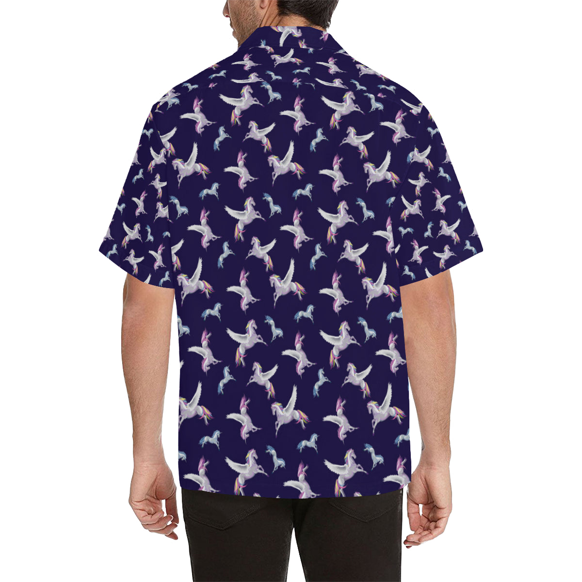 Pegasus Pattern Print Design 02 Men's Hawaiian Shirt