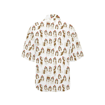 Shih Tzu Print Design LKS302 Women's Hawaiian Shirt