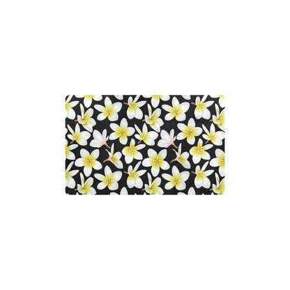 Yellow Plumeria Hawaiian Flowers Kitchen Mat
