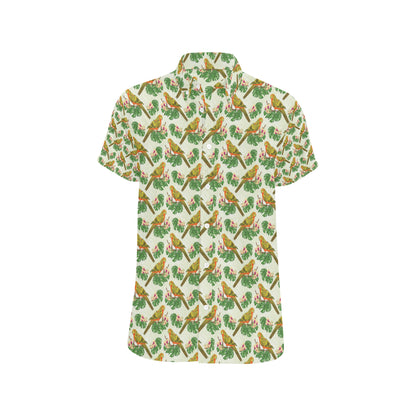 Conures Pattern Print Design 01 Men's Short Sleeve Button Up Shirt