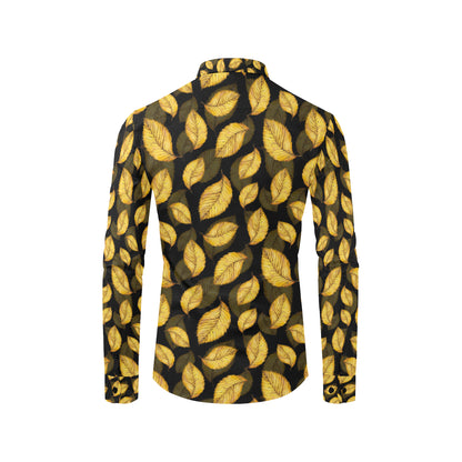Elm Leave Summer Print Pattern Men's Long Sleeve Shirt