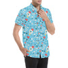 Medical Pattern Print Design 06 Men's Short Sleeve Button Up Shirt