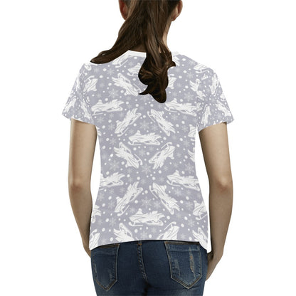Snowmobile Print Design LKS302 Women's  T-shirt