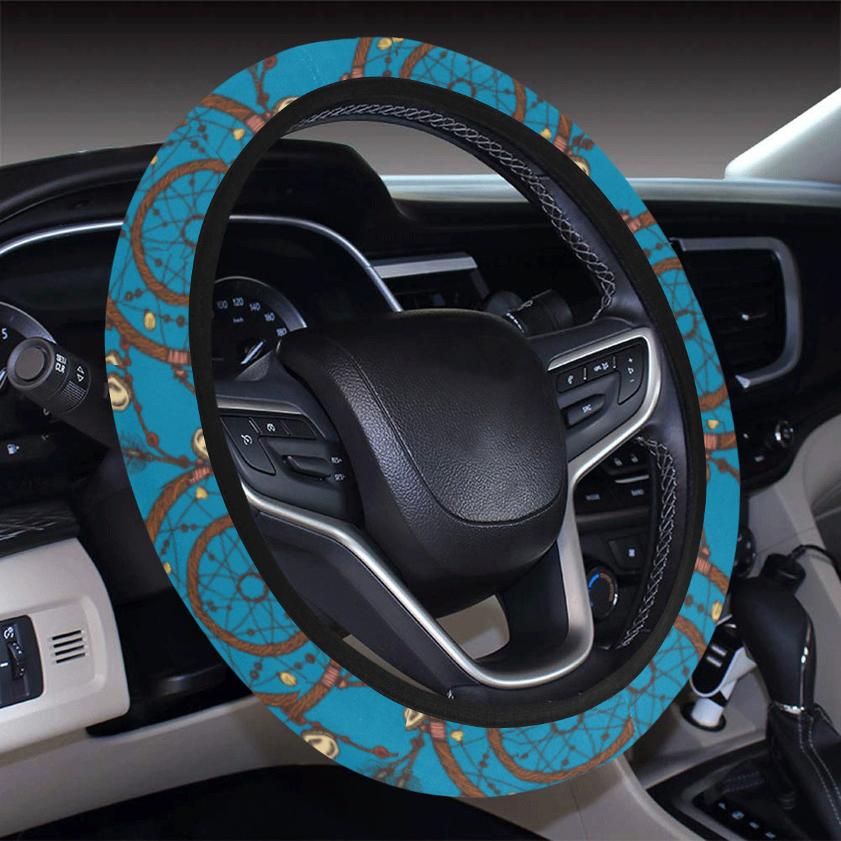 Dream catcher aztec Steering Wheel Cover with Elastic Edge