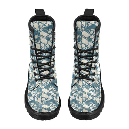 Seashell Print Design LKS308 Women's Boots