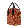 Orange Hibiscus Pattern Print Design HB026 Insulated Lunch Bag