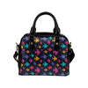 Angelfish Colorful Pattern Print Design 03 Shoulder Handbag