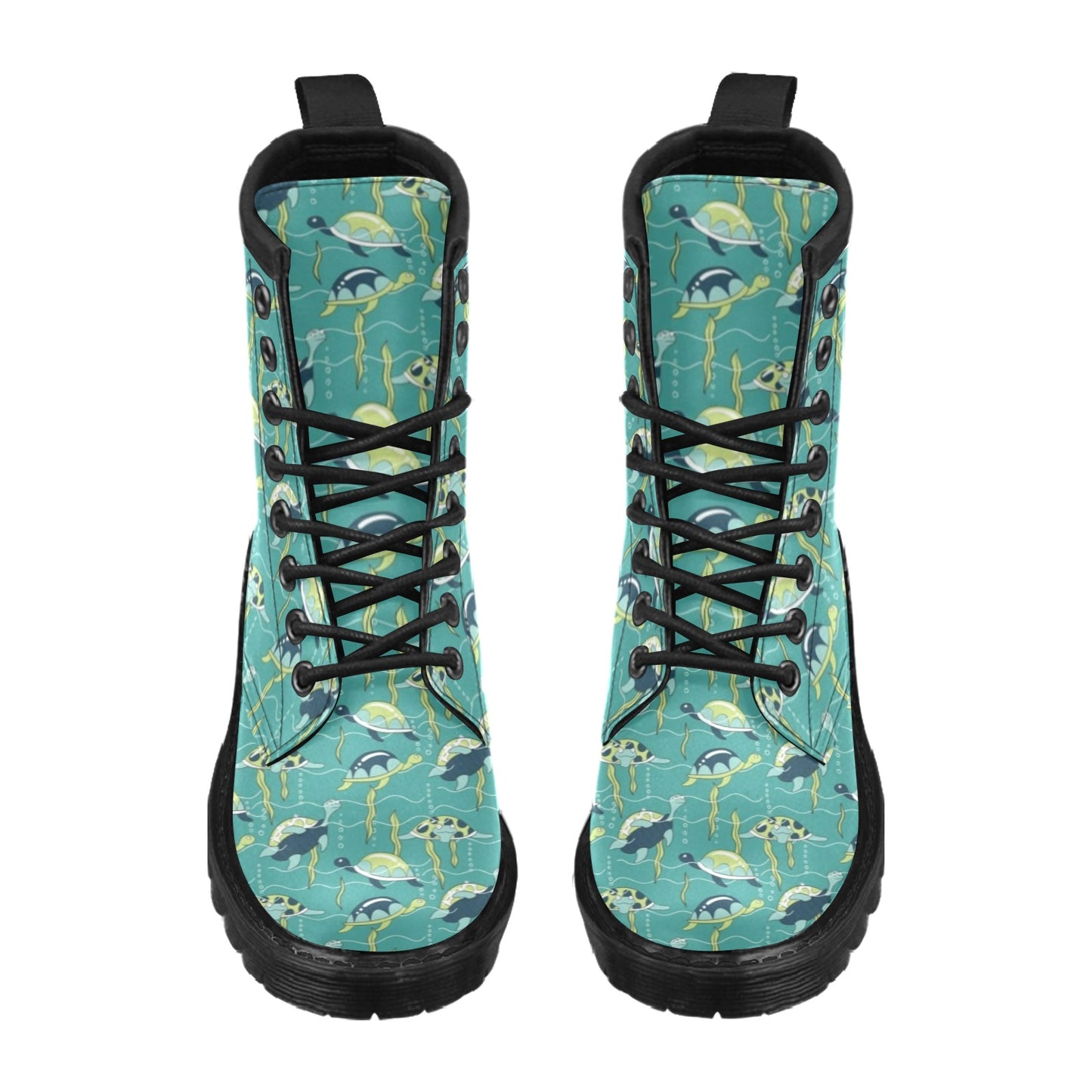 Sea Turtle Pattern Print Design T08 Women's Boots