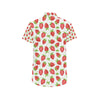 Strawberry Pattern Print Design SB07 Men's Short Sleeve Button Up Shirt