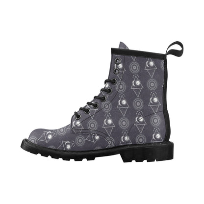 Sun Moon Print Design LKS309 Women's Boots