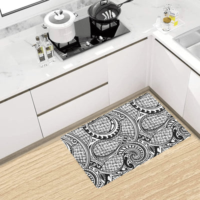 Polynesian Tribal Pattern Kitchen Mat