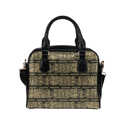 Mayan Pattern Print Design 02 Shoulder Handbag
