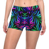 Tropical Flower Pattern Print Design TF010 Yoga Shorts