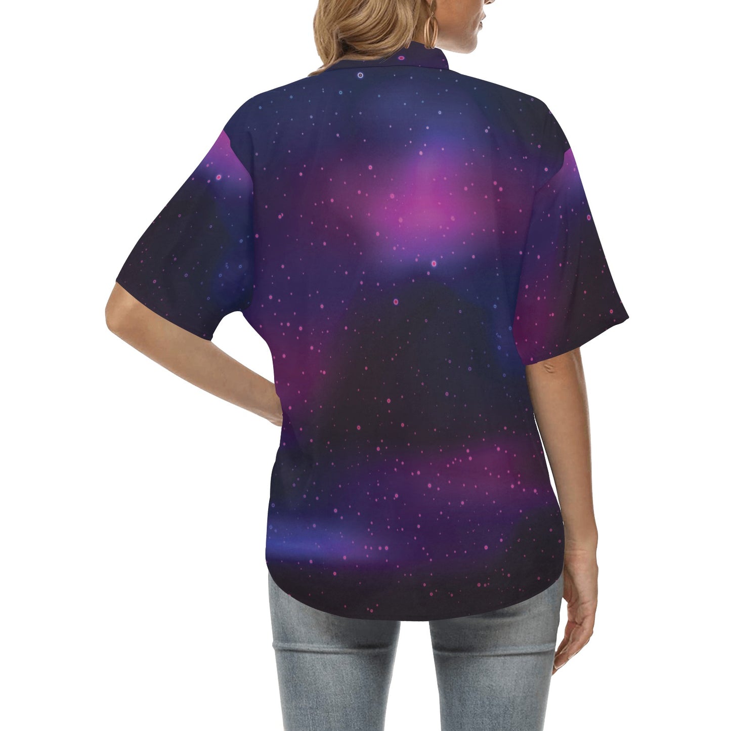 Night sky Pattern Print Design A04 Women's Hawaiian Shirt