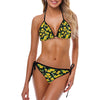 Yellow Hibiscus Pattern Print Design HB08 Bikini