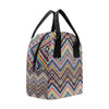 Multicolor zigzag Tribal Aztec Insulated Lunch Bag