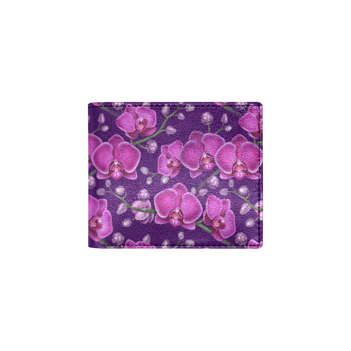 Orchid Purple Pattern Print Design OR02 Men's ID Card Wallet